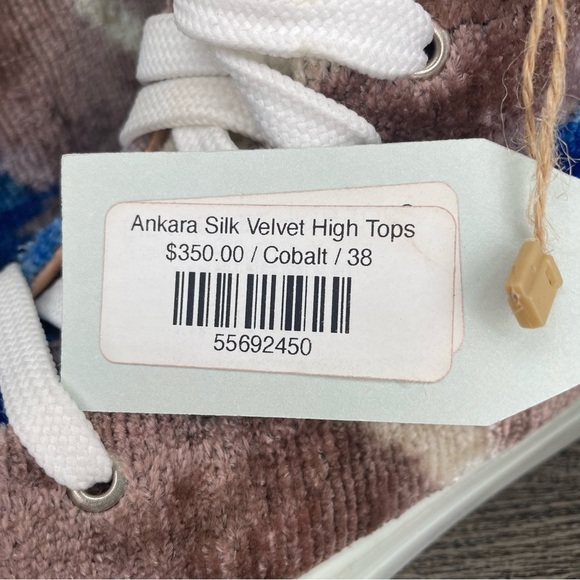 Elysian Ankara Silk Velvet Hi-top sneakers. EUR 38. Women’s 7.5. NWT. See pic - Picture 8 of 15